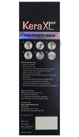 Kera XL New Hair Growth Serum: Buy bottle of 30 ml Serum at best price in  India | 1mg