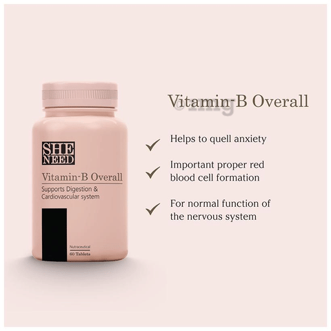 SheNeed Vitamin-B Overall Tablet image SheNeed Vitamin-B Overall Tablet image