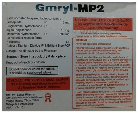 Gmryl-MP2 Tablet ER image Gmryl-MP2 Tablet ER image