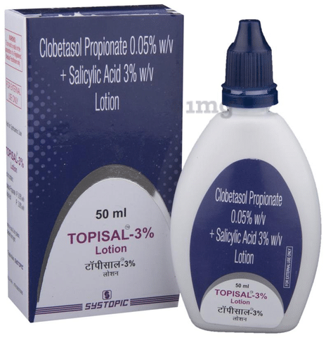 Topisal 3% Lotion: View Uses, Side Effects, Price and Substitutes | 1mg