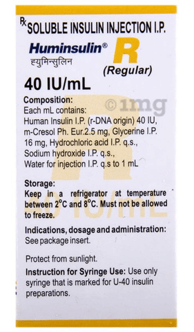 Huminsulin R 40IU/ml Solution for Injection image