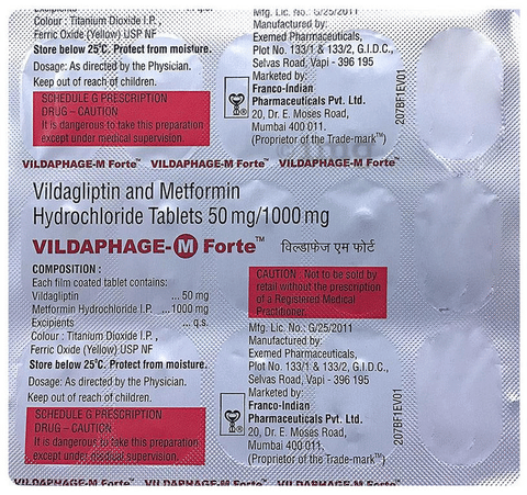 Vildaphage-M Forte Tablet image