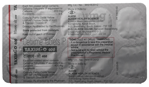 Taxim-O 400 Tablet image