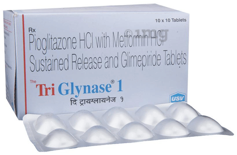 Triglynase 1 Tablet SR image Triglynase 1 Tablet SR image