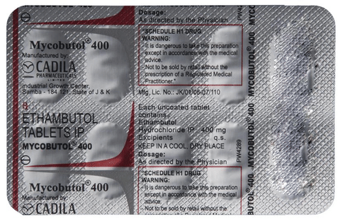 Mycobutol 400 Tablet image