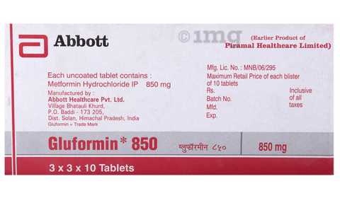 Gluformin 850 Tablet image