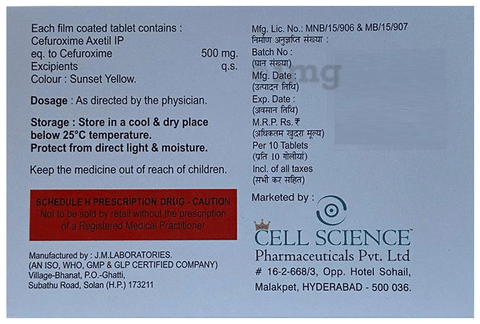 Preciocef 500 Tablet image