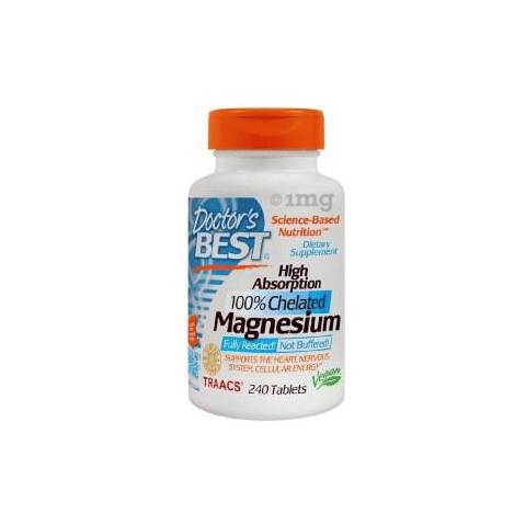 Doctor's Best High Absorption 100% Chelated Magnesium Tablet ...