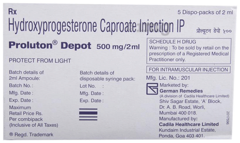 Proluton Depot 500mg/2ml Injection image Proluton Depot 500mg/2ml Injection image