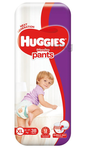 Huggies Wonder Pants XL: Buy packet of 42 diapers at best price in India |  1mg