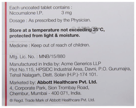 Acitrom 3 Tablet image
