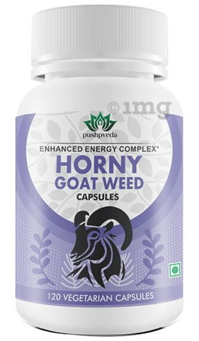 Pushpveda Horny Goat Weed Capsules: Buy bottle of 120 ...