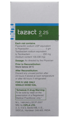 Tazact 2.25gm Injection image