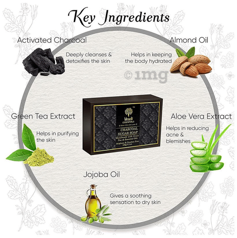 Khadi Essentials Charcoal Sugar Soap image Khadi Essentials Charcoal Sugar Soap image