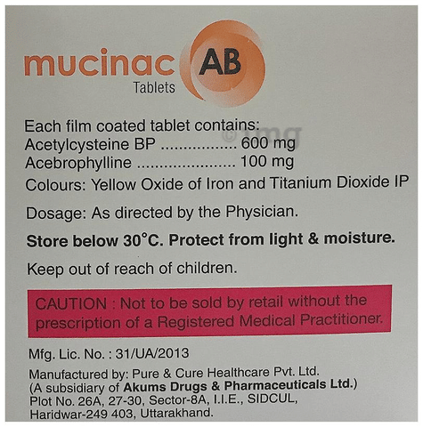 Mucinac AB Tablet image