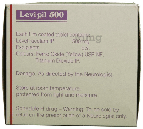 Levipil 500 Tablet image