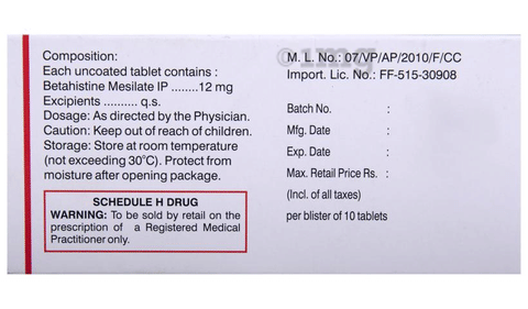 Merislon 12 Tablet image