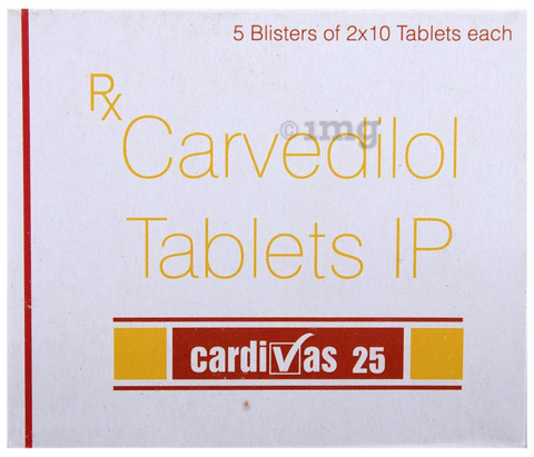 Cardivas 25 Tablet image