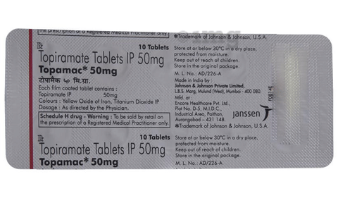 TOPAmac 50mg Tablet image