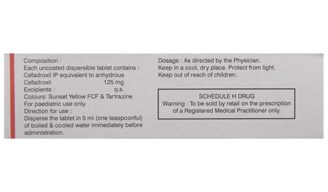 Cefadrox Kid 125 Tablet image