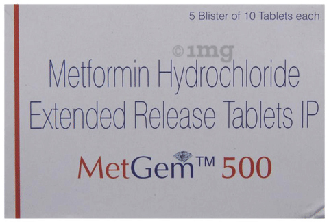 Metgem 500 Tablet ER image Metgem 500 Tablet ER image