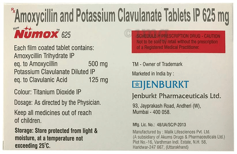 New Numox 625 Tablet image