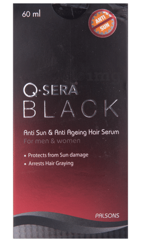 Q-Sera Black Anti Sun & Anti Ageing Hair Serum: Buy bottle of 60 ml Serum  at best price in India | 1mg
