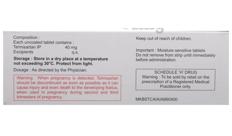 Telmikind 40 Tablet image Telmikind 40 Tablet image