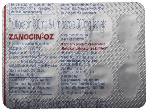 Zanocin OZ Tablet image