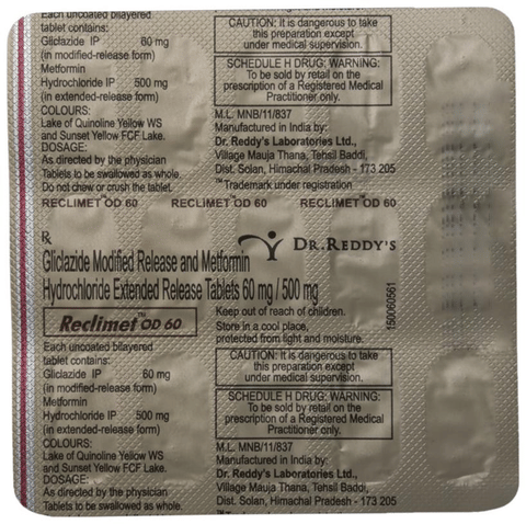 Reclimet OD 60 Tablet image Reclimet OD 60 Tablet image