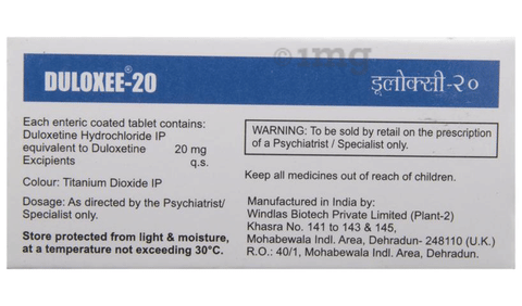 Duloxee 20 Tablet image