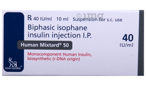 Human Mixtard 50 Injection 40IU/ml