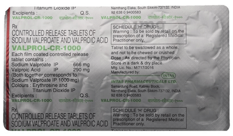Valprol-CR 1000 Tablet image