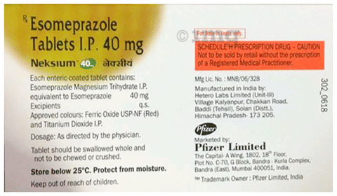 Neksium 40mg Tablet image