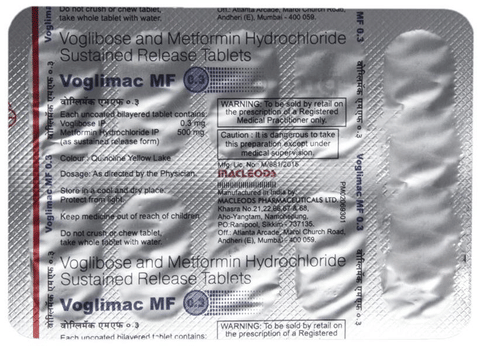 Voglimac MF 0.3 Tablet SR image Voglimac MF 0.3 Tablet SR image