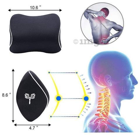 Neck Rest Pillow, Lumbar Support Headrest, Kit, Grin Health