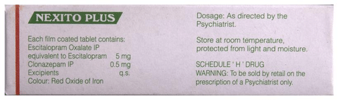Nexito plus hot sale 5mg