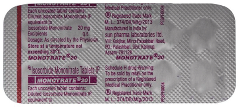 Monotrate 20 Tablet View Uses Side Effects Price and