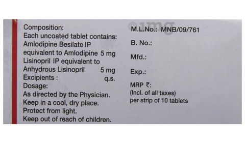 Amlosafe-LS 5/5 Tablet image Amlosafe-LS 5/5 Tablet image