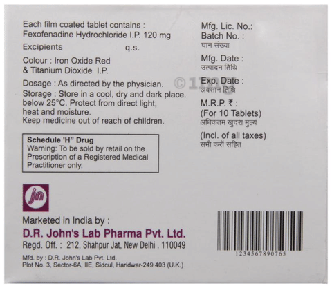 Fexolife 120 Tablet image