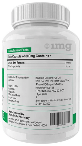 Herbalife tea nutrition label