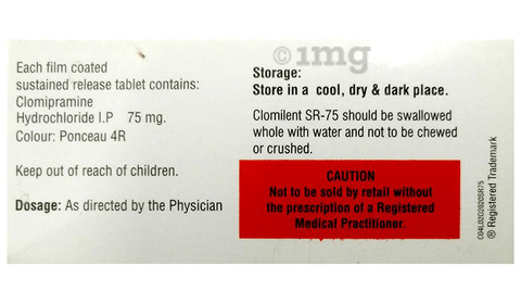 Clomilent SR 75 Tablet image