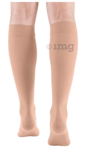 Comprezon Classic Varicose Vein Stockings Class 1 Below Knee Medium Beige