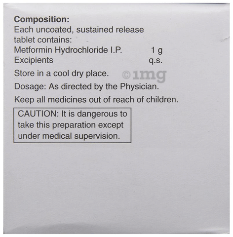 Xmet-SR 1g Tablet image