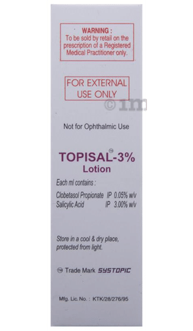 Topisal 3% Lotion: View Uses, Side Effects, Price and Substitutes | 1mg