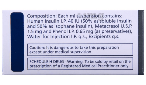 Human Mixtard 50 Injection 40IU/ml image Human Mixtard 50 Injection 40IU/ml image