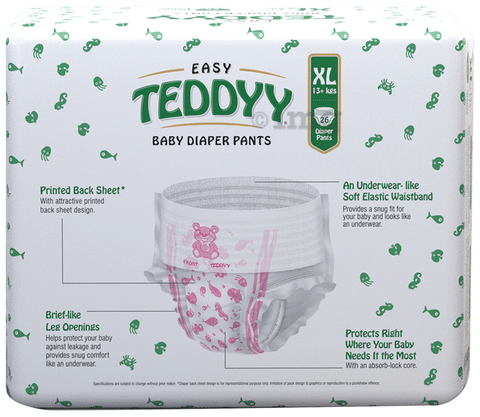 Buy TEDDYY Baby Easy Pant Diapers Double Extra Large 84 Count (Pack of 2)  Online at Low Prices in India - Amazon.in