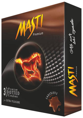 Masti Premium Dotted Condom Chocolate Buy packet of 3.0 condoms