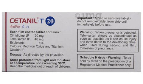 Cetanil T 20 Tablet image