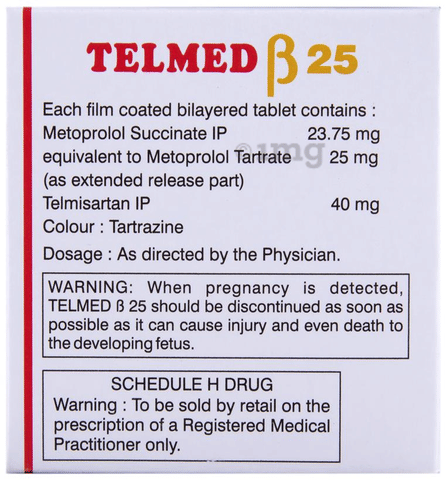 Telmed Beta 25 Tablet ER image